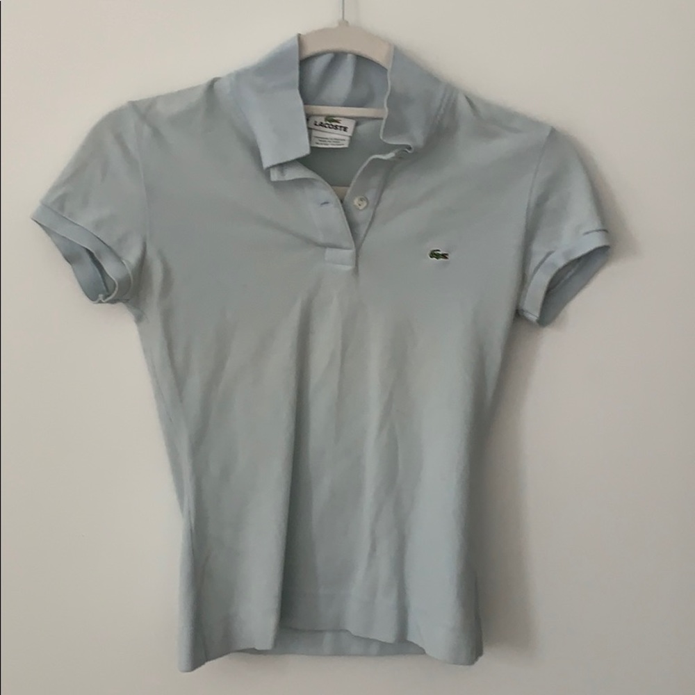 Lacoste light blue polo